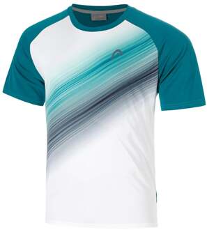 Head Topspin T-shirt Heren-donkergroen, wit - L