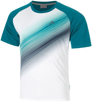 Head Topspin T-shirt Heren-donkergroen, wit - M