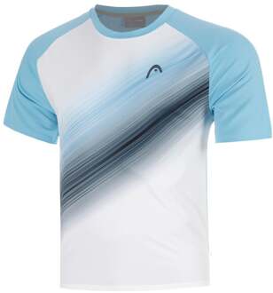 Head Topspin T-shirt Heren-lichtblauw, wit - L