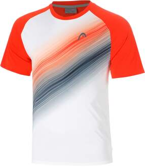 Head Topspin T-shirt Heren-rood, wit - XS,S,M,L,XL,XXL,3XL