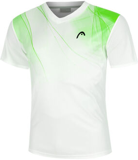 Head Topspin T-shirt Heren-Wit,Groen - S,M,L,XL,XXL
