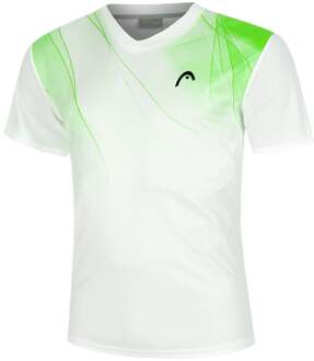 Head Topspin T-shirt Heren-Wit,Groen - S
