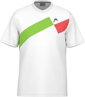 Head Topspin T-shirt Jongens-Rood,Wit - 128,140,152,164,176