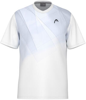 Head Topspin T-shirt Jongens-Wit,Donkerblauw - 128