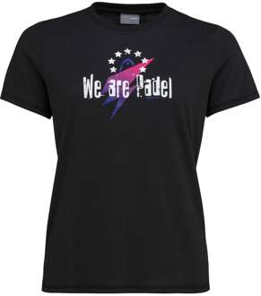 Head WAP Star Padel T-shirt Dames zwart - XS