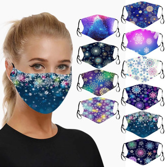 Headband 1pc mascarilla mascarar Christmas Print Mouth Masks for Protection Face Mask Washable Earloop Mask mascherina бандана#