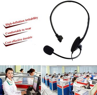 Headband Earphone With Flexible Microphone USB Cable Wired Noise Reduction Computer Headset For Laptop PC Computer Call Center