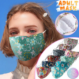 Headband masques 1PC Adult mascarilas Washable Adjustable Breathable PM2.5 Floral Print Protector Face Mask mascherine бандана#