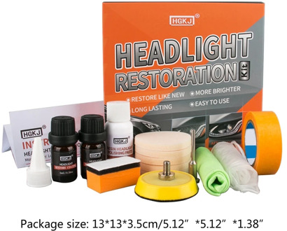 Headlight Restoration Polishing Kits Headlamp Clean Brightener Refurbish Repair 6XDB