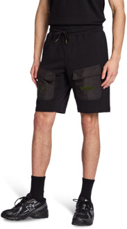 Headshot Korte Broeken Heren - Zwart - Maat XS - Katoen Fleece Black