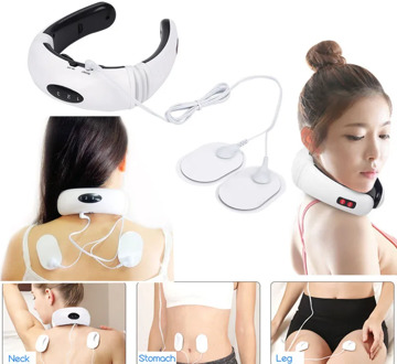 Health Care Relaxation Electric Pulse Back and Neck Massager Far Infrared Heating Pain Relief Acupuncture Tool Physiotherap