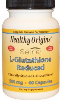 Healthy Origins Setria L-Glutathione Reduced 500 mg (60 Capsules) - Healthy Origins