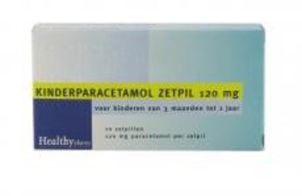 Healthypharm Paracetamol Kind 120 mg - 10 Zetpillen - Pijnstillers