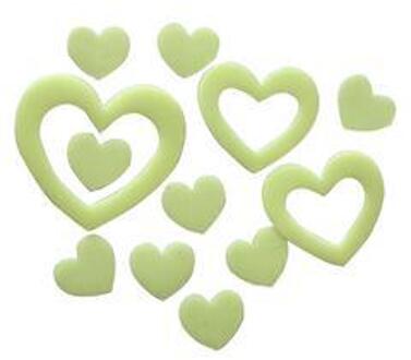 Heart Shape Glowing In The Dark Luminous Tl 3D Muurstickers
