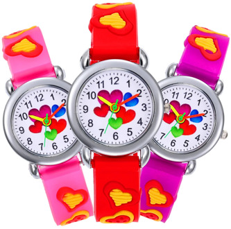 Heart-shaped Dials Children Watch Silicone Strap Kids Sports Watches Boys Girls Kid Quartz Watch Child Clock Enfants Kol Saati
