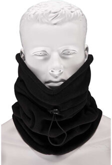 Heat Keeper Zwarte thermo fleece sjaal/shawl mevoor volwassenen - Multifunctionele morf sjaal - Gezichtsbedekker/windvanger - Nekwarmers