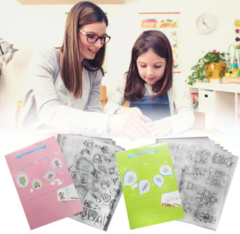 Heat Shrink Film Shrinky Art Paper Film Sheets with Pattern for Kids Creative Craft Keychains Kids DIY Toys