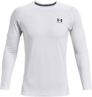 Heatgear Fitted Longsleeve Heren wit - XL