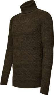 Heather Chunky coltrui - maat L Kaki