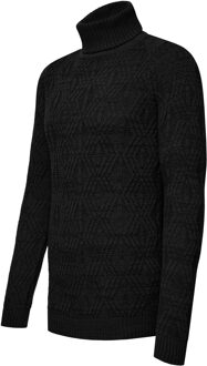 Heather Chunky coltrui Zwart - L