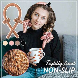 Heatless Curling Staaf Geen Warmte Krullen Zijden Lint Haar Rollen Slapen Lazy Curler Hoofdband Wave Soft Diy Haar Styling geel