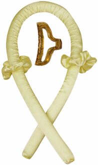 Heatless Curling Staaf Heatless Haar Krullen Hoofdband Haar Zacht En Glanzend Haar Curler Kappers Gereedschap Heatless Haar Krullen geel A