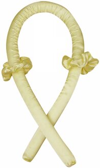 Heatless Curling Staaf Heatless Haar Krullen Hoofdband Haar Zacht En Glanzend Haar Curler Kappers Gereedschap Heatless Haar Krullen geel B