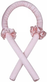 Heatless Curling Staaf Heatless Haar Krullen Hoofdband Haar Zacht En Glanzend Haar Curler Kappers Gereedschap Heatless Haar Krullen roze B