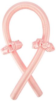 Heatless Curling Staaf Hoofdband Geen Warmte Krullen Lint Haar Rollen Slapen Zachte Hoofdband Haar Krulspelden Diy Haar Styling Tools roze