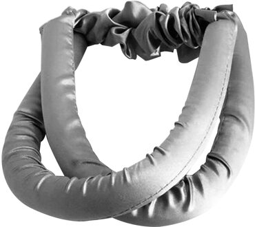 Heatless Curling Staaf Hoofdband Krullen Zijden Lint Lui Krultang Haar Rollen Slapen Soft Wave Formers Vrouwen Haar Styling Tools grijs