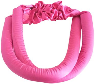 Heatless Curling Staaf Hoofdband Krullen Zijden Lint Lui Krultang Haar Rollen Slapen Soft Wave Formers Vrouwen Haar Styling Tools roze