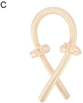 Heatless Curling Staaf Hoofdband Krullen Zijden Lint Soft Wave Formers Lui Krultang Haar Rollen Sleepingwomen Haar Styling Tools geel