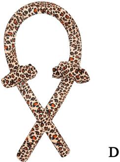 Heatless Curling Staaf Hoofdband Krullen Zijden Lint Soft Wave Formers Lui Krultang Haar Rollen Sleepingwomen Haar Styling Tools luipaard