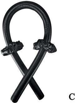 Heatless Curling Staaf Hoofdband Krullen Zijden Lint Soft Wave Formers Lui Krultang Haar Rollen Sleepingwomen Haar Styling Tools zwart