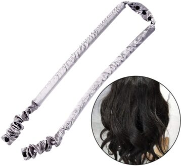 Heatless Krullen Zijden Lint Staaf Rollers Hair Styling Gereedschap Slapen Geen Warmte Haar Rol Diy Haar Styling Tools grijs