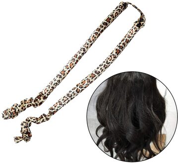 Heatless Krullen Zijden Lint Staaf Rollers Hair Styling Gereedschap Slapen Geen Warmte Haar Rol Diy Haar Styling Tools luipaard