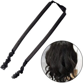 Heatless Krullen Zijden Lint Staaf Rollers Hair Styling Gereedschap Slapen Geen Warmte Haar Rol Diy Haar Styling Tools zwart