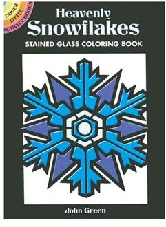 Heavenly Snowflakes Stained Glass Coloring Book