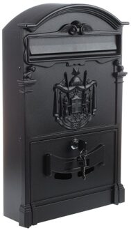 Heavy Duty Black Aluminium Afsluitbare Veilig Mail Brief Post Doos Brievenbus zwart