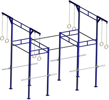 Heavy Duty Crossfit Rig V24 - Blue Coloured Rig