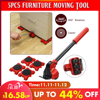 Heavy Duty Furniture Lifter Transport Tool Furniture Mover set 4 Move Roller 1 Wheel Bar for Lifting Moving Furniture Helper