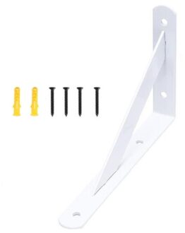 Heavy Duty Rvs Plank Beugel Montage Driehoek Hoek Beugels Voor Bureau Tafel Werk Ruimtebesparend Meubels F62A wit 04