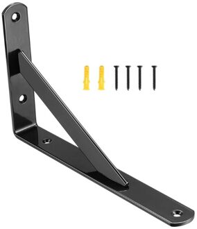 Heavy Duty Rvs Plank Beugel Montage Driehoek Hoek Beugels Voor Bureau Tafel Werk Ruimtebesparend Meubels F62A zwart 04