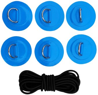 Heavy Duty Stand Up Paddleboard Bungee Dek Rigging Kit D- Pad Patch blauw
