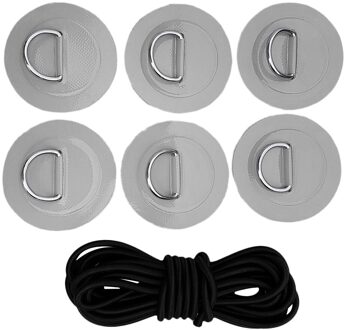 Heavy Duty Stand Up Paddleboard Bungee Dek Rigging Kit D- Pad Patch grijs