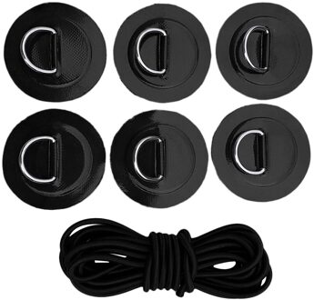 Heavy Duty Stand Up Paddleboard Bungee Dek Rigging Kit D- Pad Patch zwart