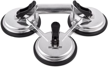 Heavy Duty Triple Vergrendeling Zuignap Pad, aluminium 3 Platen Hand Vacuüm Lifter Voor Tegels & Glas & Graniet, Niveau Actie Type
