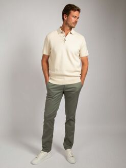 Heavy Knitted Polo Raw Ecru Beige - XXL