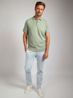 Heavy Knitted Polo Raw Lichtgroen - L,XL,XXL