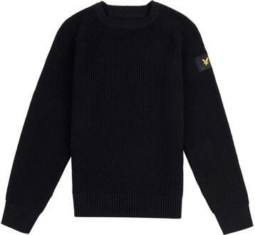 Heavy Raglan Crew Casaul Winterjas Jongens 128 Zwart